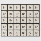 Br - ブリー チーズ 化学 周期表 シンボル ラッピングペーパー (フラット)