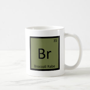 Br -ブロッコリーのRabe野菜化学記号 コーヒーマグカップ