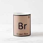 Br -玄米化学の周期表記 コーヒーマグカップ (中央)