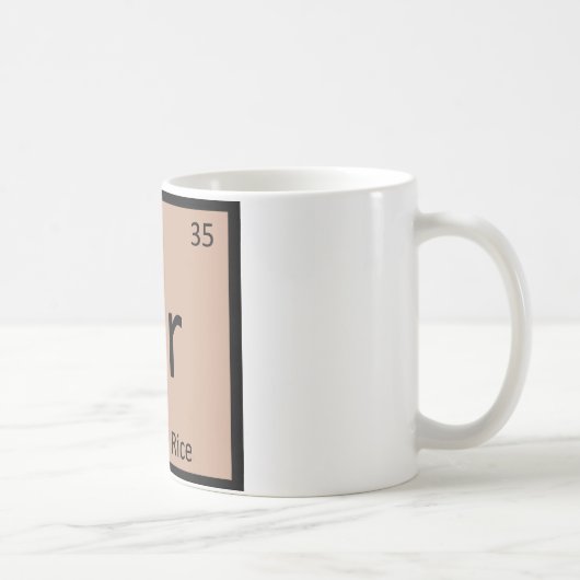 Br -玄米化学の周期表記 コーヒーマグカップ (右)