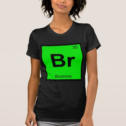 Br - 臭素 化学 周期表 シンボル tシャツ (正面)
