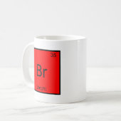 Br - Brechtおもしろいな化学要素の記号のTシャツ コーヒーマグカップ (正面左)