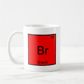 Br - Brechtおもしろいな化学要素の記号のTシャツ コーヒーマグカップ (左)