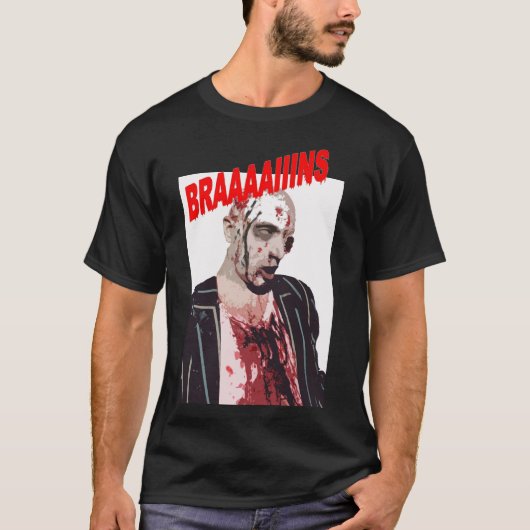 Braaaaiinsのゾンビのワイシャツ Tシャツ (正面)