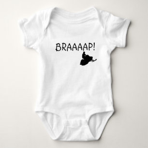 "BRAAAAP! "幼児スノーモービル ベビーボディスーツ