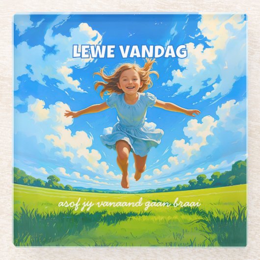 BRAAI Meme Afrikaans Saffa Expat Afrikaanse Humor ガラスコースター (正面)