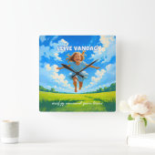 BRAAI Meme Afrikaans Saffa Expat Afrikaanse Humor スクエア壁時計 (ホーム)