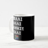 Braai Naai Dankie Baai South Africa Africa コーヒーマグカップ (正面左)