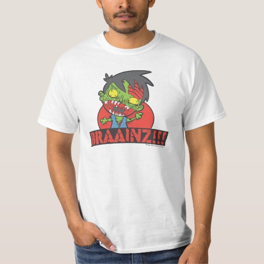 BRAAINZ!!! ゾンビのワイシャツ(最も最高のな価値ティー) Tシャツ (正面)