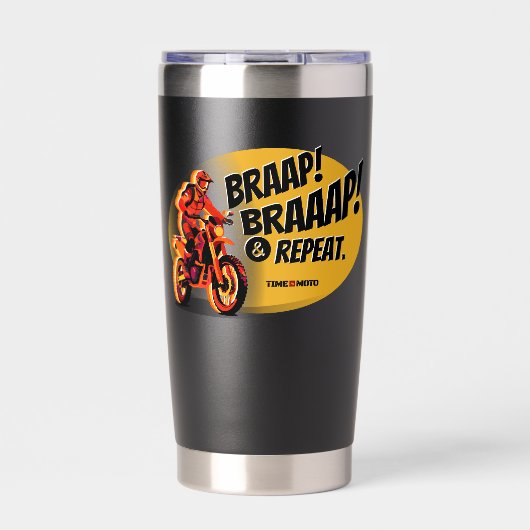 Braap Braaap リピート ダートバイク 断熱タンブラー 保温保冷タンブラー (正面)
