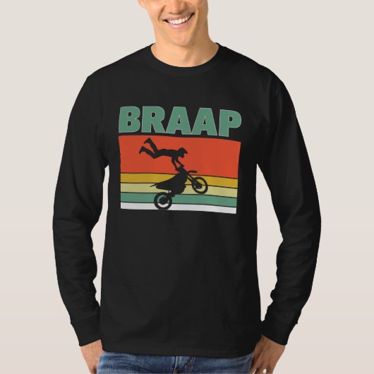 Braap Like A Girl Retro Jump Offroad Driver Helmet Tシャツ (正面)