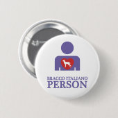 Bracco Italiano 缶バッジ (正面&裏面)