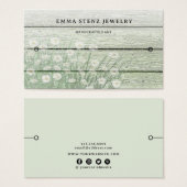 Bracelet Display Card • Rustic Wood Floral (正面&裏面)