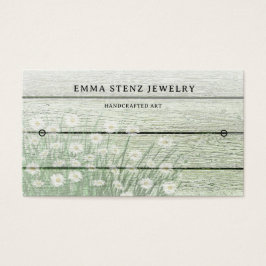 Bracelet Display Card • Rustic Wood Floral