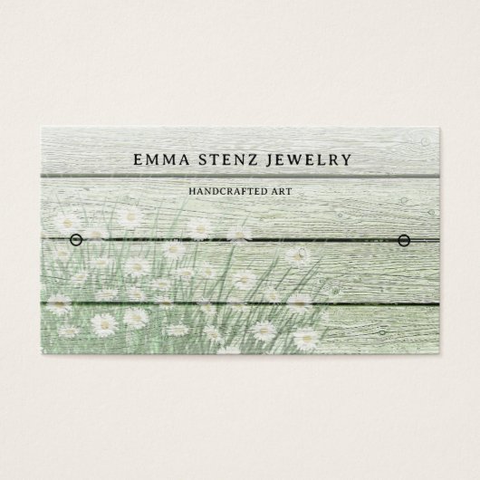 Bracelet Display Card • Rustic Wood Floral (正面)