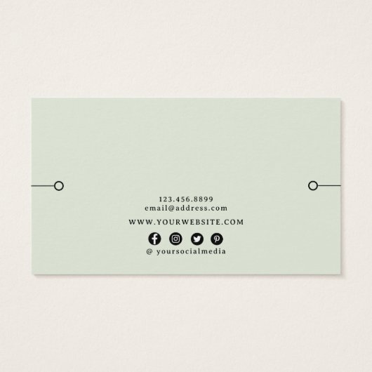 Bracelet Display Card • Rustic Wood Floral (裏面)