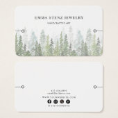 Bracelet Display Card • Watercolor Pine Woods (正面&裏面)