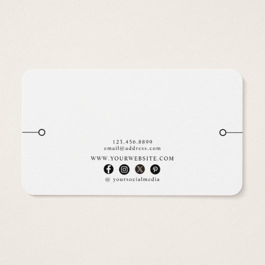 Bracelet Display Card • Watercolor Pine Woods (裏面)