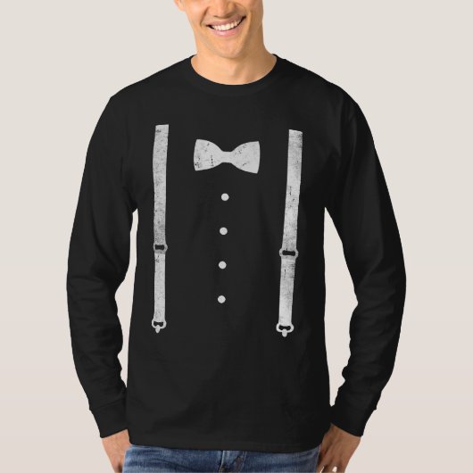 Braces Bow Tie Dress Code Black Tie Party Tシャツ (正面)