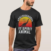 Brachiosaurus My Spirit Animal Dinosaur Retro Pal Tシャツ (正面)