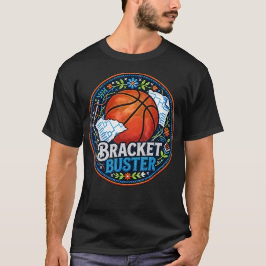 Bracket Buster バスケットボールトーナメント 刺繍 Tシャツ (正面)