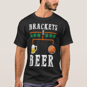 Brackets and Beer March Basketball College Tournam Tシャツ