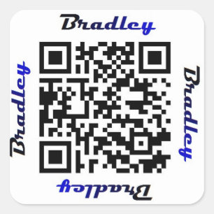 Brad (ブラッドリー) QRコードパーソナライズな一流のステッカー スクエアシール