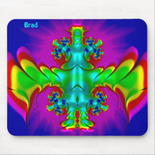 BRAD ~任意のホットレッド、グリーン、ブルー、イエロー~ マウスパッド