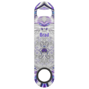 BRAD~紫色のシルバーホワイト~オリジナルフラクタル スピード栓抜き