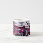 Brad Hines著Montréalの落書きの写真のエスプレッソのマグ エスプレッソカップ (正面)