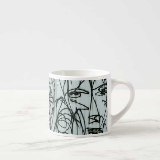 Brad Hines著NYCの落書きの写真のエスプレッソのマグ エスプレッソカップ (右)