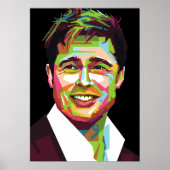 Brad pitt wpap art ポスター (正面)