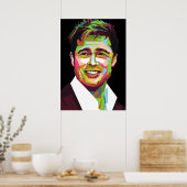 Brad pitt wpap art ポスター (キッチン)