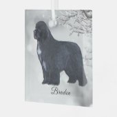 Braden Newf for Carol ガラスオーナメント (正面左)