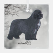 Braden Newf for Carol ガラスオーナメント (裏面)