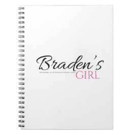Bradens Girl 6.5インチx 8.75インチノートブック ノートブック