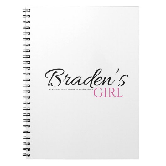 Bradens Girl 6.5インチx 8.75インチノートブック ノートブック (正面)