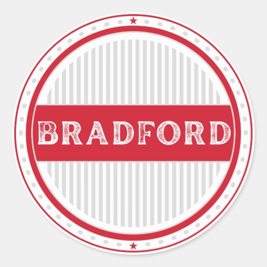 Bradford City Pride Emblem – English Identity ラウンドシール (正面)
