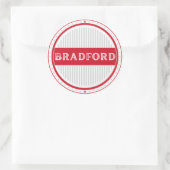 Bradford City Pride Emblem – English Identity ラウンドシール (バッグ)