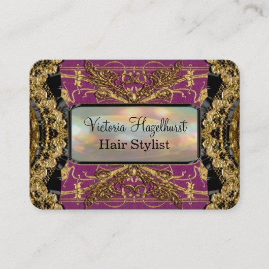 Bradfordshire Lolaのエレガントな美容師 名刺 (正面)