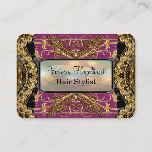 Bradfordshire Lolaのエレガントな美容師 名刺 (正面)