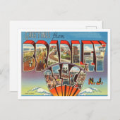 Bradleyビーチ、ニュージャージー旅行からの挨拶 ポストカード (正面/裏面)