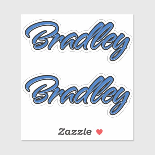 Bradley Name blue Aufkleber Sticker Stickerset シール (シート)