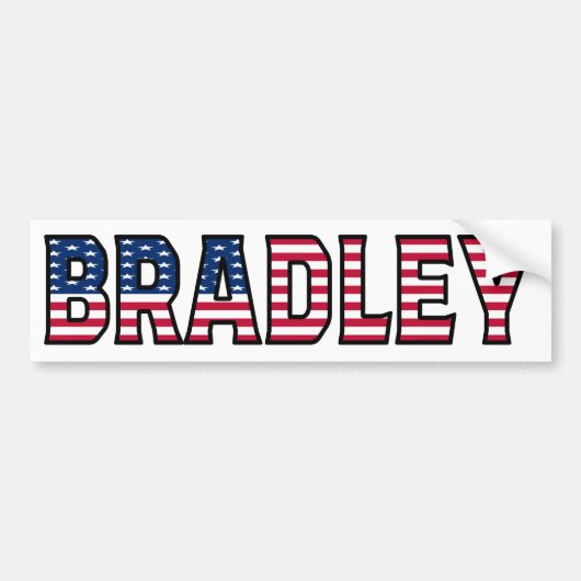 Bradley Name Vorname USA Aufkleber Sticker Auto バンパーステッカー (正面)