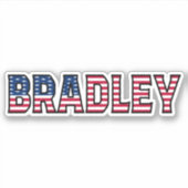 Bradley Name Vorname USA Sticker Stickerset シール (正面)
