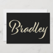 Bradley Name white gold Handwriting Karte カード (正面)