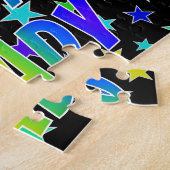 "BRADY"名、おもしろい"ハッピーバースデー" ジグソーパズル (側面)