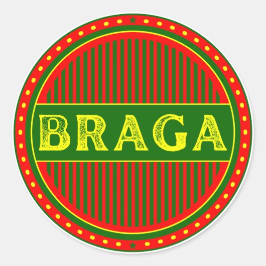 Braga City Pride Emblem – Portuguese Identity ラウンドシール (正面)