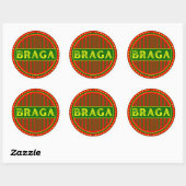 Braga City Pride Emblem – Portuguese Identity ラウンドシール (シート)