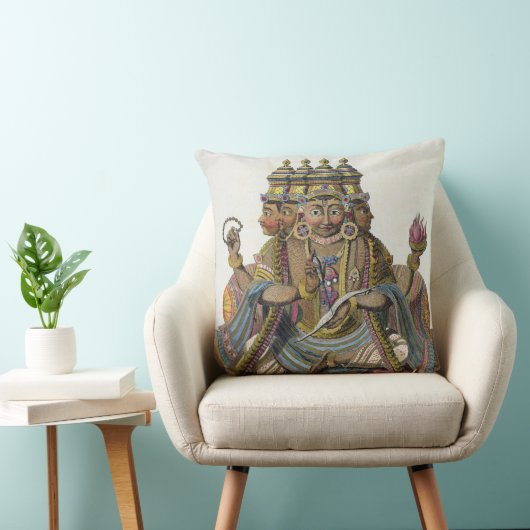 Brahmaの「補助旅行からの作成のヒンズー教の神、 クッション (椅子)